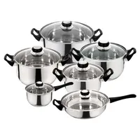 

12pcs stainless steel nonstick cookware sets