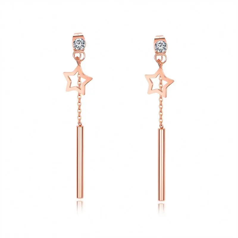 

Fashionable Trend Star Earring, Rose gold