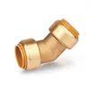 Plumb Push fitting 1/2inch-1inch 15-20mm LeadFree Brass copper pipe fitting 45 Elbow for General Water pipe fittings