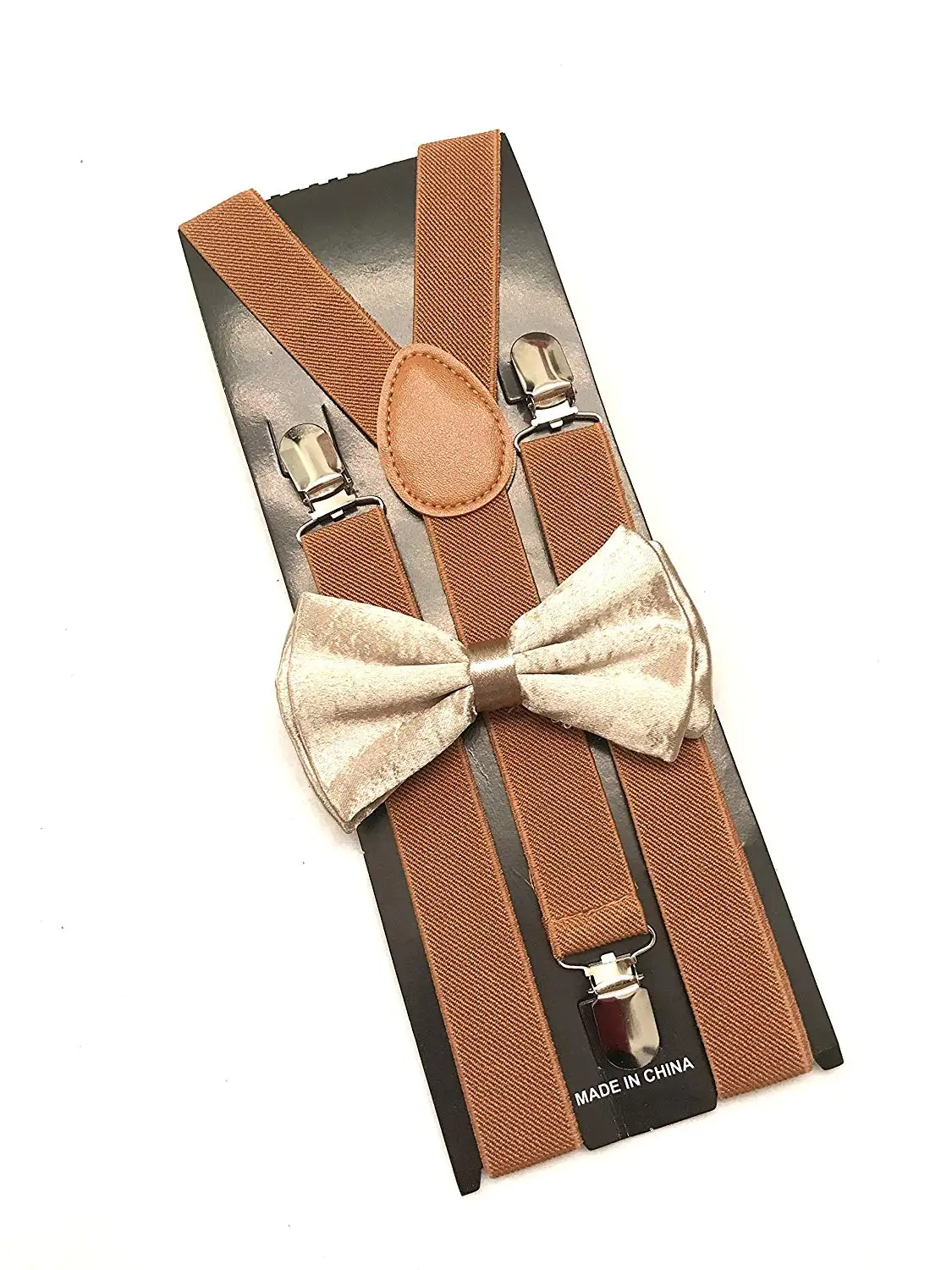 New! Brown Suspenders and Bowtie Set, Mens suspenders and Bowtie, Barnyard Wedding, Groomsmen