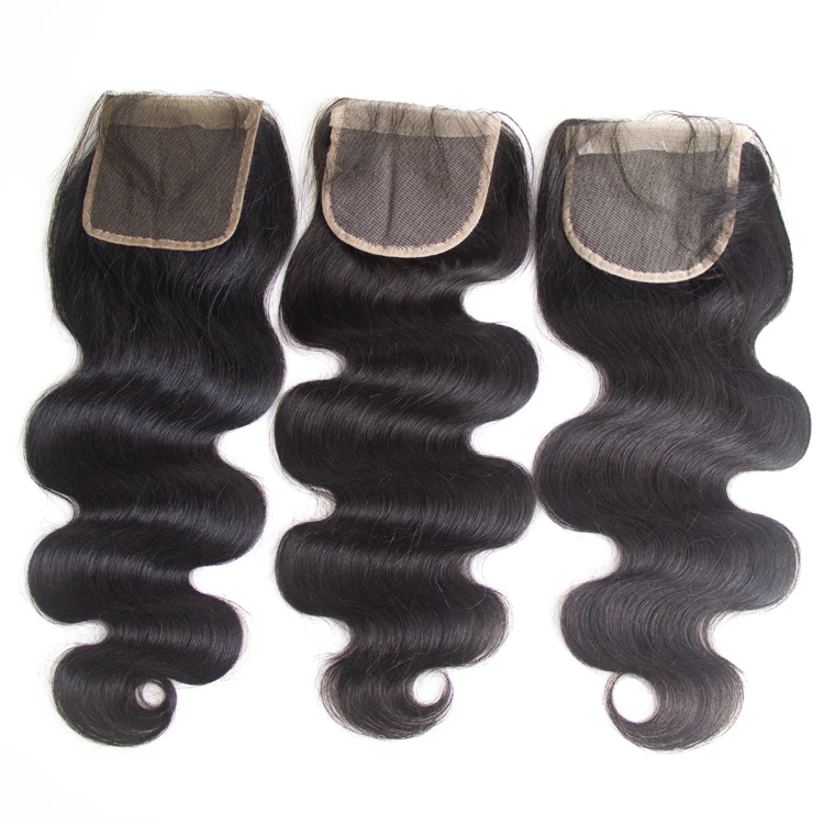 

2019 Hot Sale Free Parting Virgin Brazilian Hair 4x4 5x5 7x7 Transparent Lace Silk Base Closure 6x6