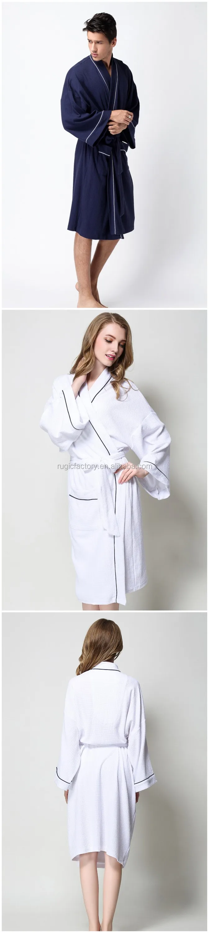 Night Dress For Men Hilton Hotel Luxury Hotel Waffle Terry Cotton