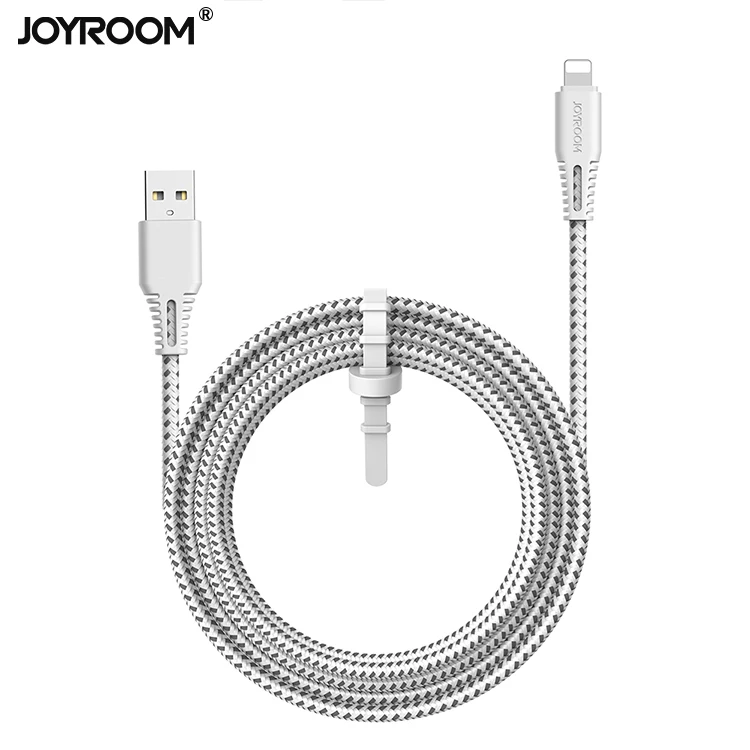 

JOYROOM T507 Fast Charging USB Noloy Braided Lightnings Data Cable for iPhone 2M, Black red blue