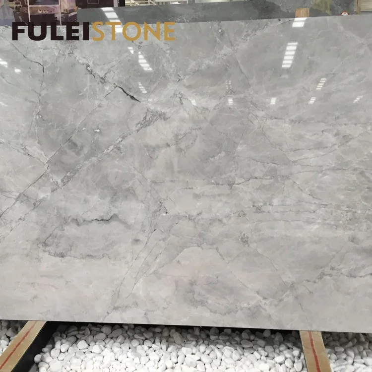 Polished cheap price super white grey quartzite granite marble slabs