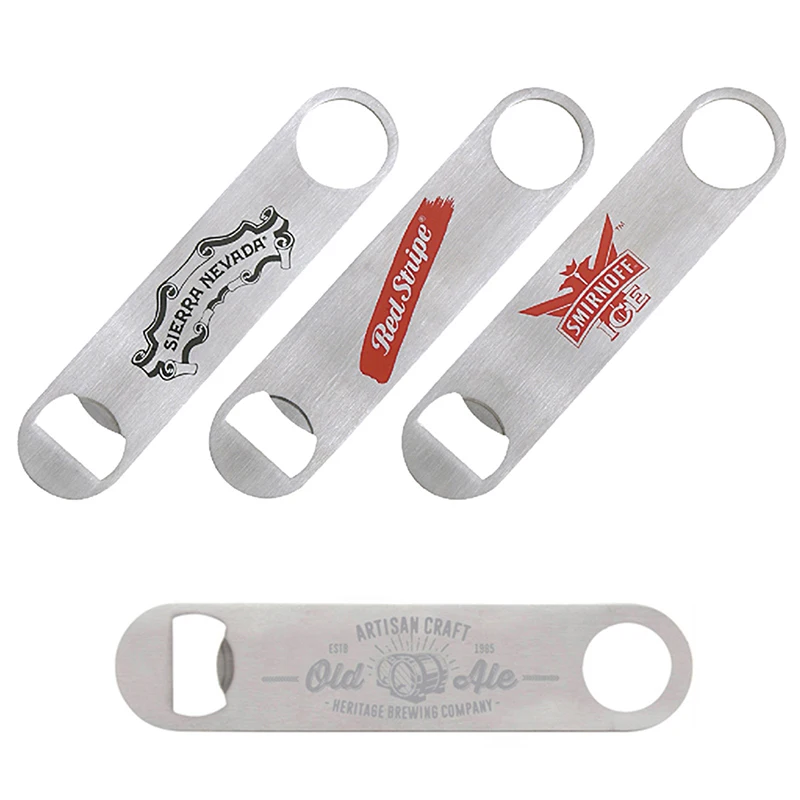 

Custom Stainless Steel Silver Blank bottle opener Customized Logo Engraved sublimation Beer Opener Metal Flat Bar Bottle Opener, Custom color