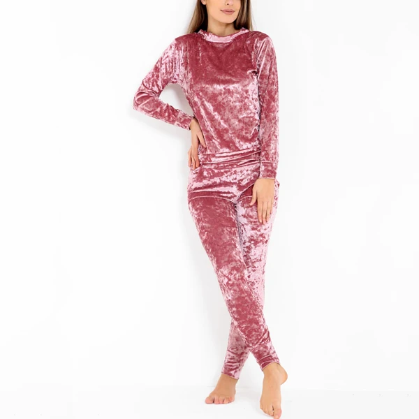 pink crushed velvet tracksuit