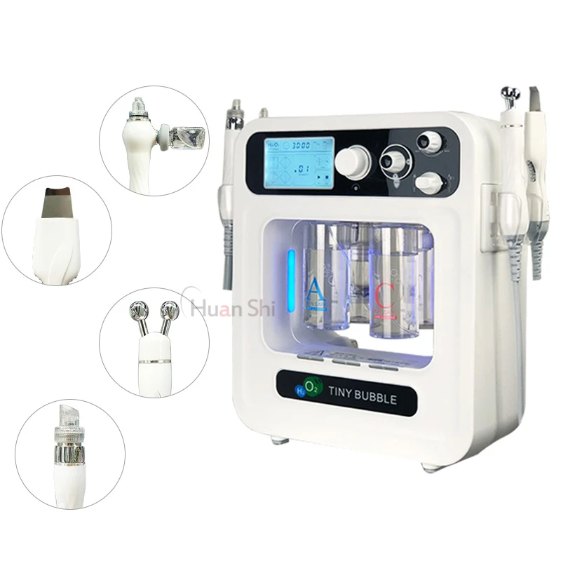 

Huanshi 4 in 1 Hydro Hydrogen Water Facial Korea Aqua Peeling Dermabrasion Machine, White