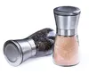 Stainless steel cap and ceramic mill 6 in 1 food grade mini spice jar pepper and salt grinder set