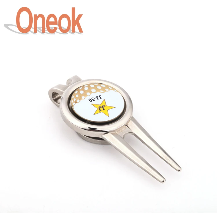 

The Circle Game Golf Divot Repair Tool and Ball Marker, Blue, can accept custom panton colors