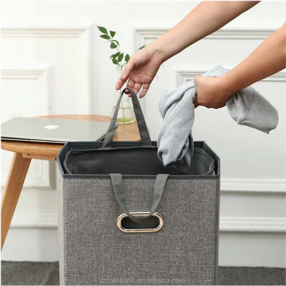 Bsci Foldable Easily Transport Lightweight Metal Handle Polyester Linen ...