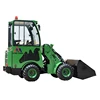 Small front end wheel loader tiltable cabin telescopic boom joystick control