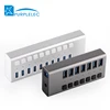 Purplelec Gold supplier 10port usb data hub with 48w power adapter aluminum 10 port micro usb 30 hub