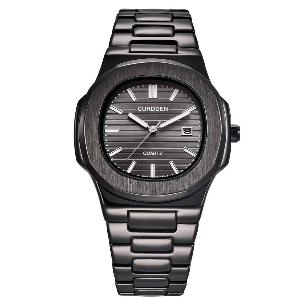 

Wholesale Stainless Steel Band Wrist Watches Fashion Date Quartz Watch Men