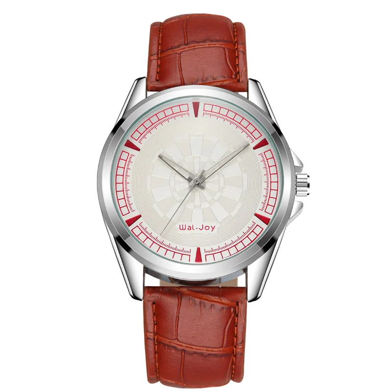 

WJ-8105 Best Selling Leather Band Trendy Quartz Men Watch Waterproof Leisure Male Cheap China Supplier Watch Factory Direct, Multicolor