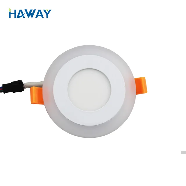 12+6w 110v  Express Best Selling Home Decorating Double color step surface smd recessed round slim Led Panel Light
