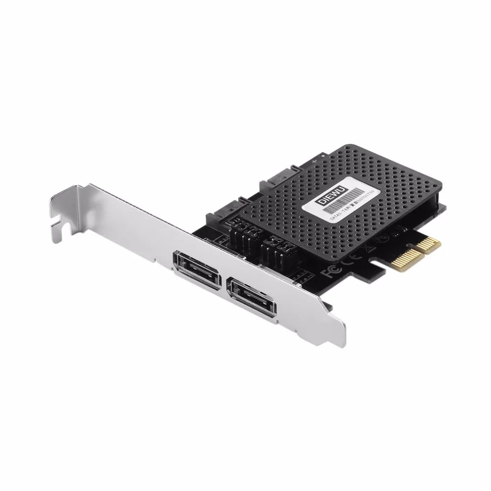 Карта diewu с 2 портами sata pcie