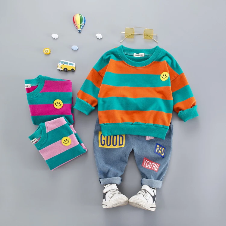 Toddler Girls Clothing Sets Autumn Winter Children Girls Clothes T-shirt+Denim Pants Kids Outfits Girls clothes