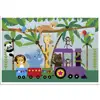 12" x 18", 60 Count Zoo Train Animals Pint Table Mats Disposable Waterproof Keep Neat Placemats for Kids