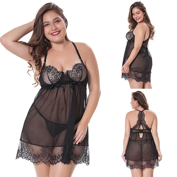 

Low Price Hot Sale High Quality Black Lace Plus Size Women Lingerie