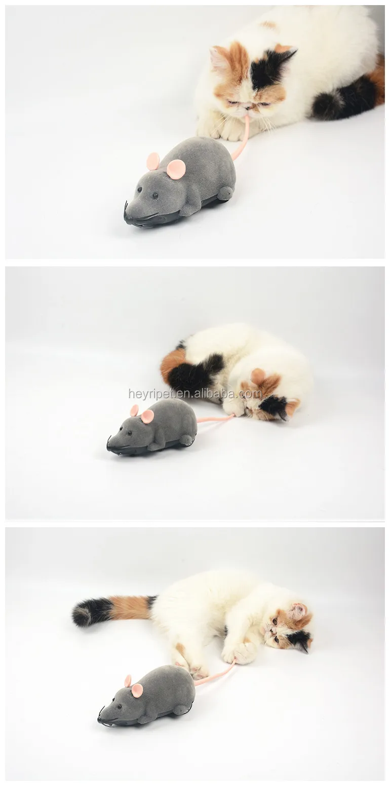 Best selling toys 2017 electric fur plush mouse cat mouse toy interactive remote control electric cat toys