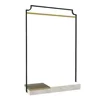 RUICHEN Black Clothing Rack Garment Display Single Iron Bar Display Rack Retail Fixture Retail Shoe Displays