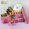 Cartoon Children Car Shape Toys Clothes Storage Stool Shoes Folding Ottoman Home Decoration Storage Pouf