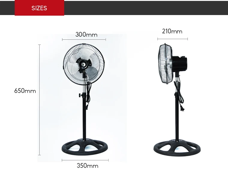 Wholesale Price 10 Inch Industrial Mini Stand Fan 3 Aluminum Blades