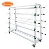 Professional design custom removable double sides 16 rolls fabric display rack for cloth art market