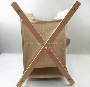 Whole Wooden Fabric Magazine Rack Foldable Accept Whole Wooden Fabric Magazine Rack