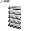 JIAMEI Wall Mounted Shelves Black Metal Bath Basket Wire Rack