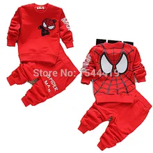 2016 Baby Boys Spring Autumn Spiderman Sports Suit 2 Pieces Set Tracksuits Baby Clothing Sets Casual