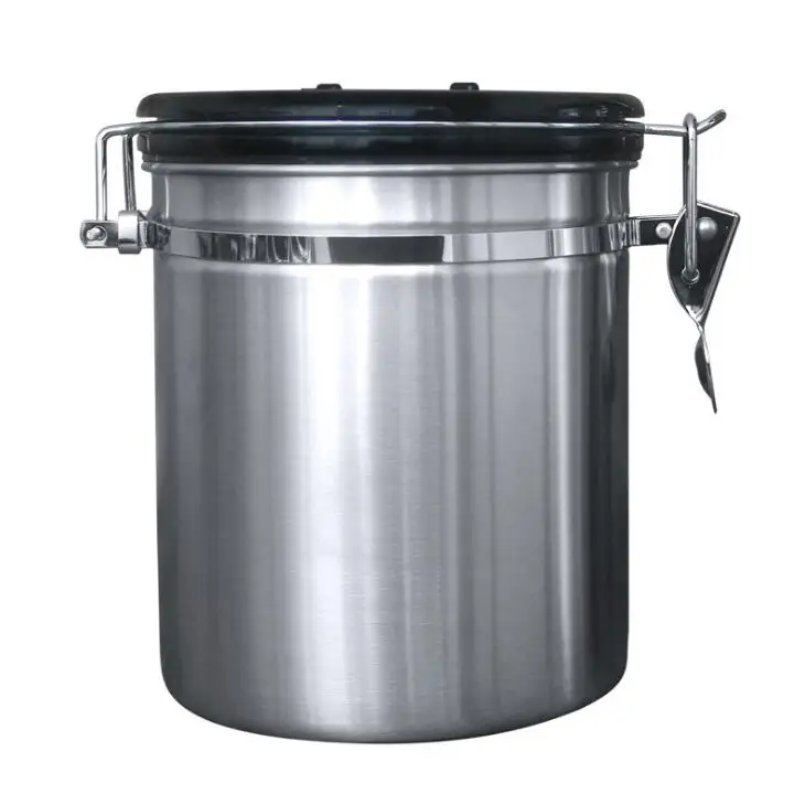 Bo/îte /à Caf/é Herm/étique R/écipient de Stockage /étanche /à lair en acier inoxydable Pot de stockage des aliments avec suivi de la date pour les aliments de cuisine Sucre Th/é Caf/é en grains