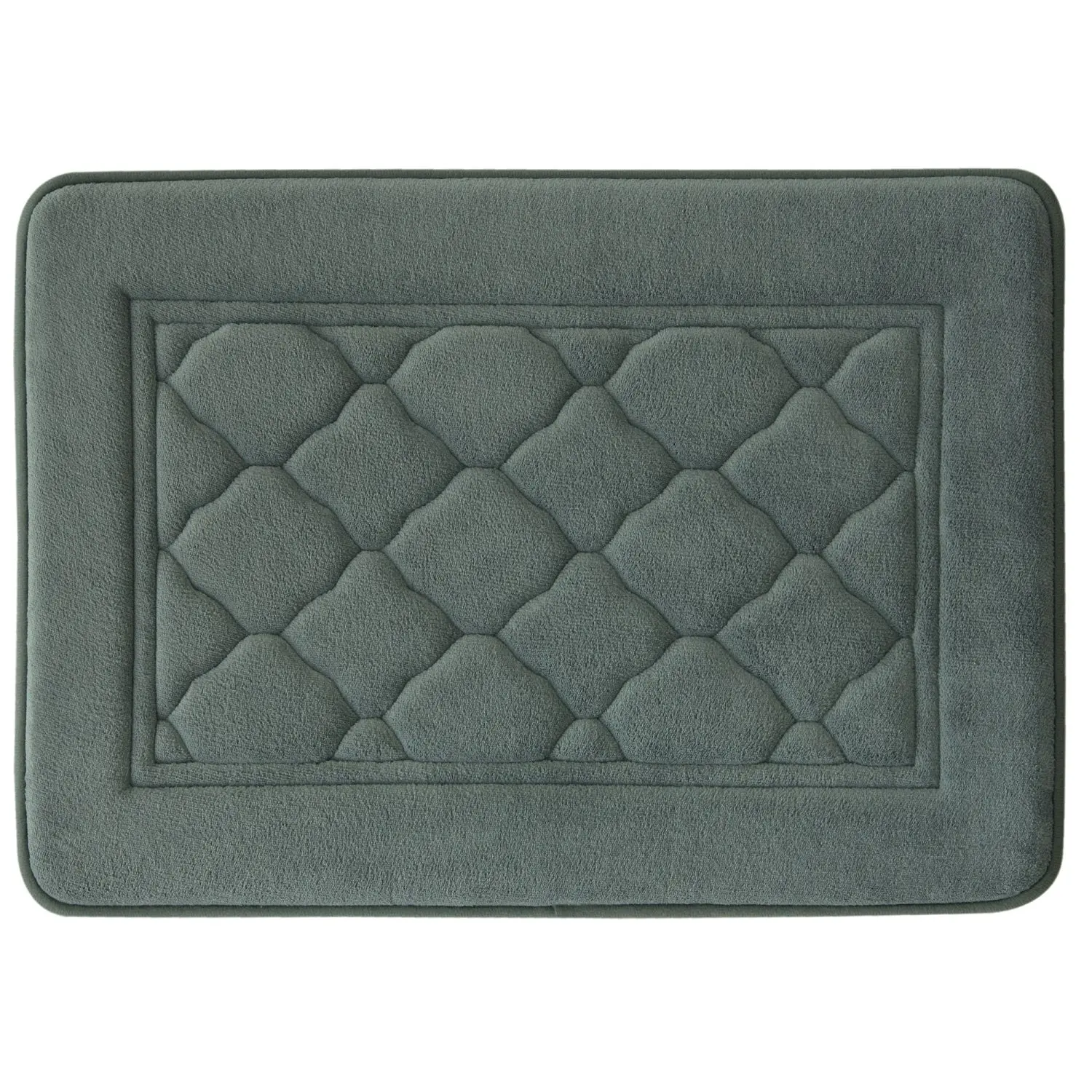 Buy Single Piece Grey Antimicrobial Memory Foam Bath Mat Rug