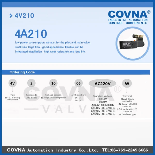 4A210 Pneumatic Solenoid Vave / Directional Control Valve for p