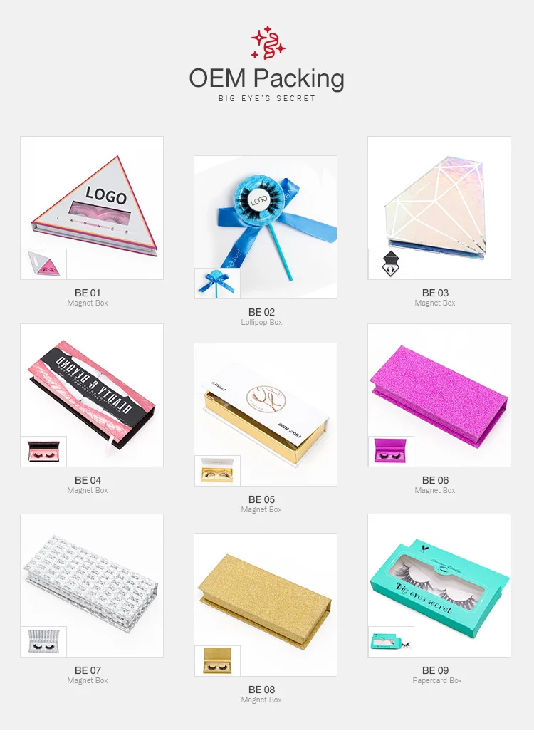 Wholesale Product 3D Mink False Eyelash Strip Lashes Lollipop Packaging