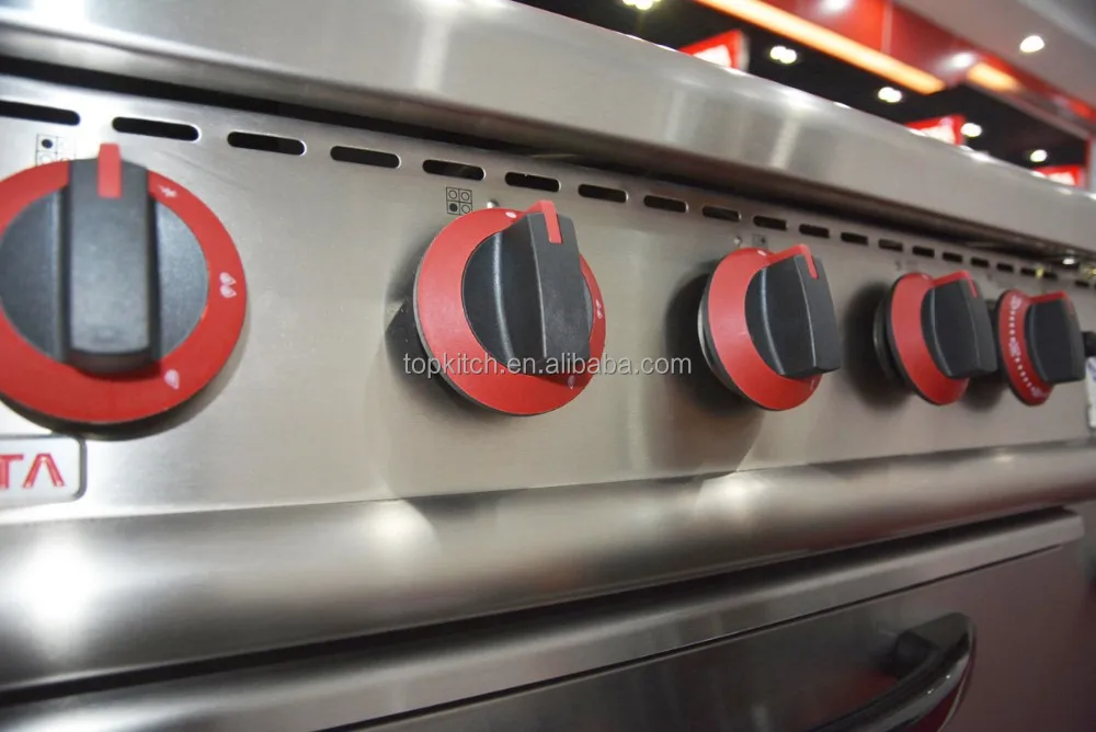
Commercial Kitchen Using Good Finishing Stainless Steel Gas Cooking Range 