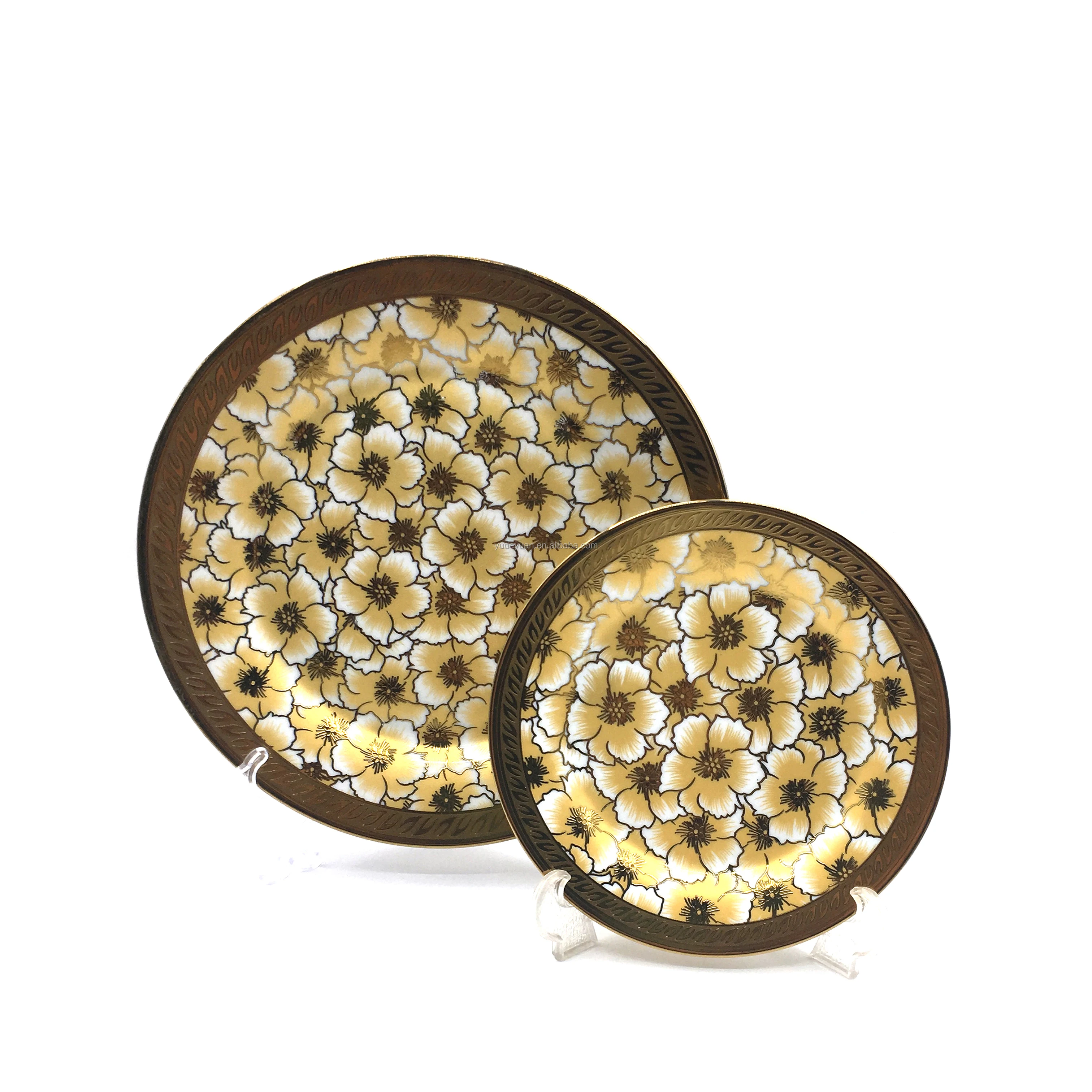 72pcs 75pcs 78pcs 82pcs Wholesale Porcelain Gold Plating Brilliant