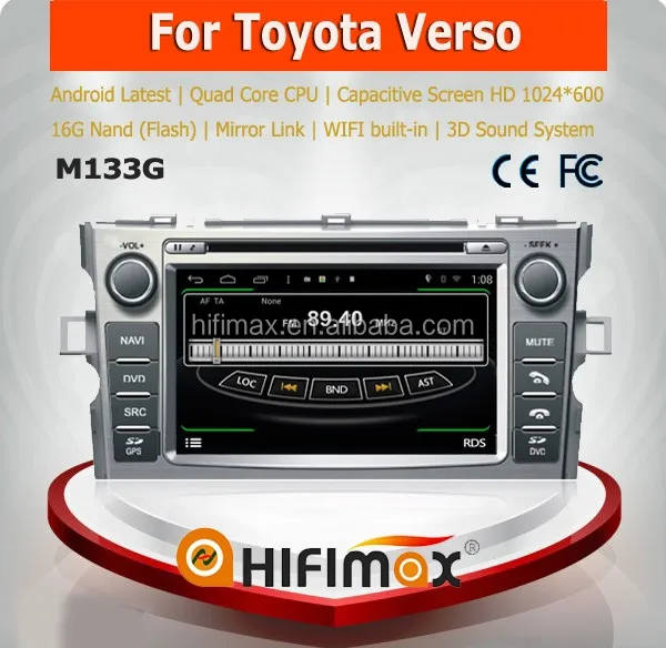 Hifimax car dvd player for toyota corolla verso/ toyota verso multimedia
