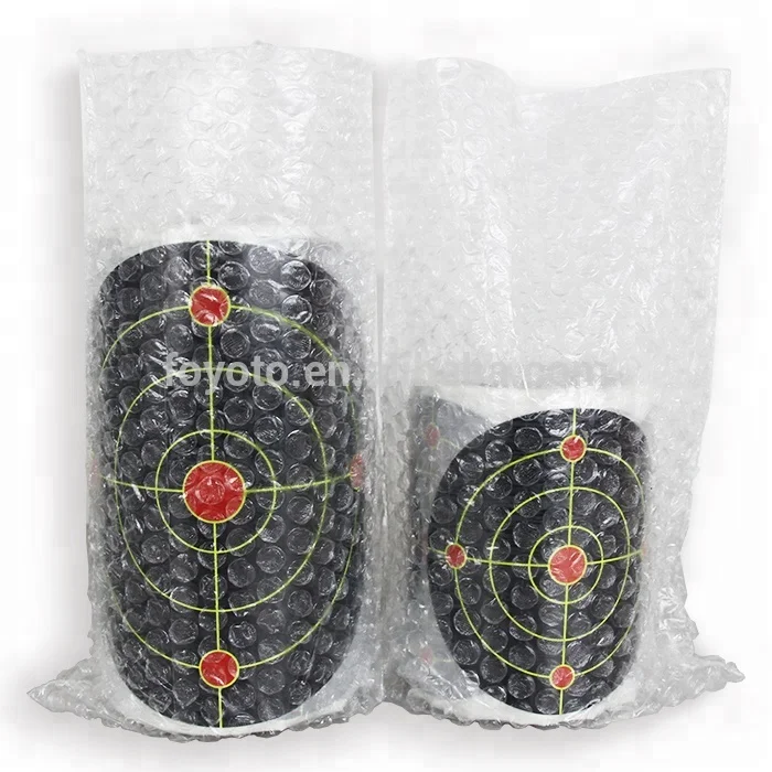 

new design 2021 Training cheap 100pcs /roll Bullseye airsoft rifle airgun 12*12cm splatter & Reactive self adhesive shooting target games toys, Black +red-white