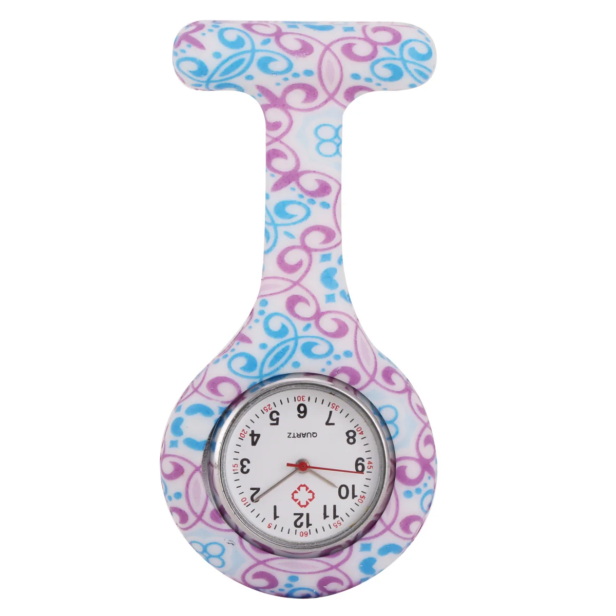 

colorful nurse watch water transfer printing silicone nurse watch, Bluce red yellow any color
