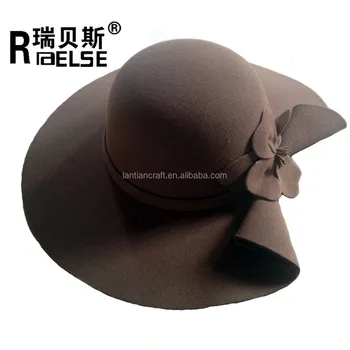 grey wool floppy hat