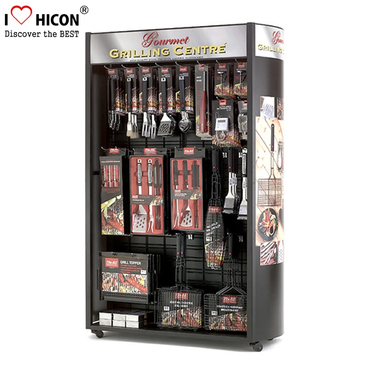 Custom Retail Store High Quality Movable Double Sided Metal Hanging