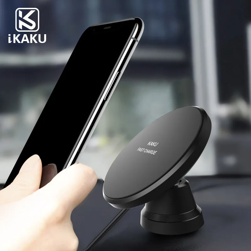 

2018 magnetic carcharger car mount private label magnet cell phone holder qi wireless chargingpad charger carmount for iphone 8