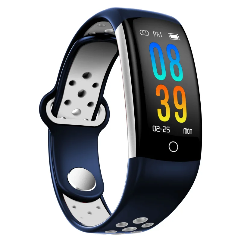 

Q6 Smart Bracelet with Blood Oxygen, Blood Pressure, Heart Rate Monitor OEM Color Screen Smart Bracelet, Gray;red;blue