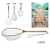 Wonderful rubber fishing long handle landing nets