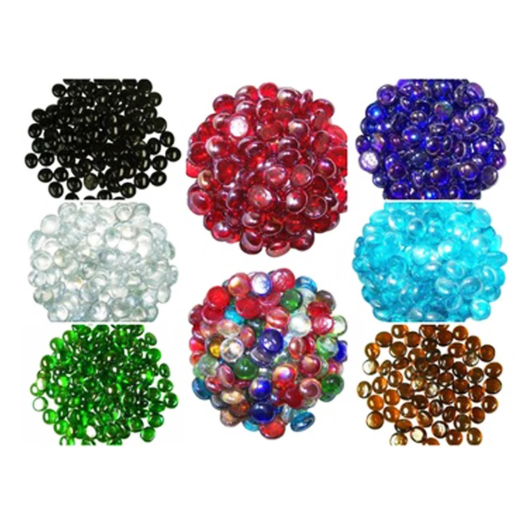
wholesale china clear flat glass marbles glass gems glass beads for vase filler fire pit 