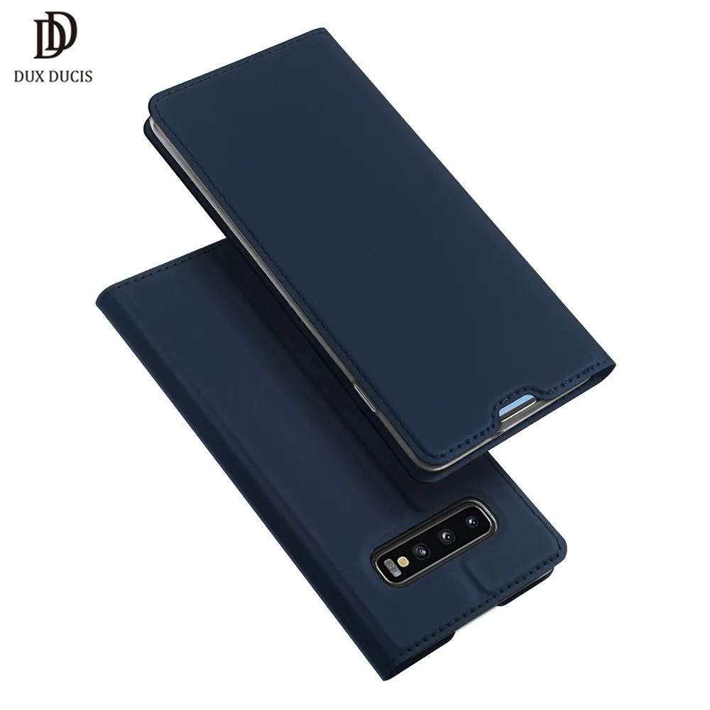 DUX DUCIS Leather Case For Samsung Galaxy S10/S10 e/S10 Plus Luxury Flip Wallet Magnetic Phone Case Cover
