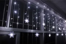 Kvalitní vánoční osvětlení, 3.5 m, celkem 100 LED vloček
