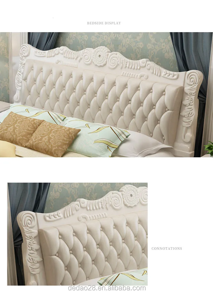 Luxury royal antique wooden carving bedroom furniture sets