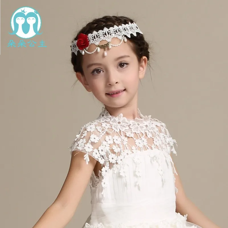 High Quality White Baby Girl Long Flower Wedding Dress Net Frock